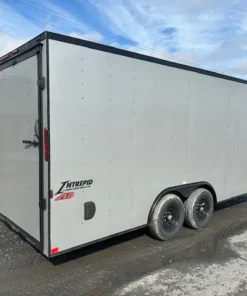 Alternative view of Homesteader 8.5 x 20 Enclosed V-Nose Car Trailer – Black Trim