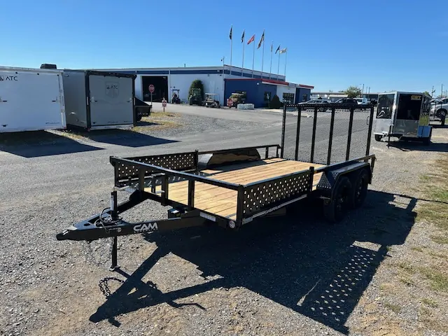 Cam Superline 7 x 14 Landscape Utility Trailer – Side ATV Ramps - Image 4