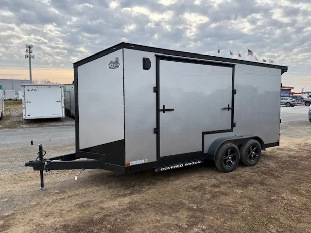 Ding & Dent Covered Wagon 7 x 16 Enclosed Cargo Trailer – All American Edition - Image 3