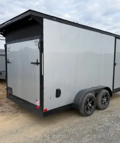 Alternative view of Ding & Dent Covered Wagon 7 x 16 Enclosed Cargo Trailer – All American Edition
