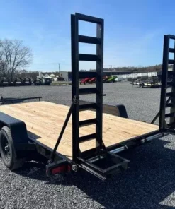 Alternative view of BWise 7 x 16 Low Profile LE Equipment Trailer – Ladder Ramps