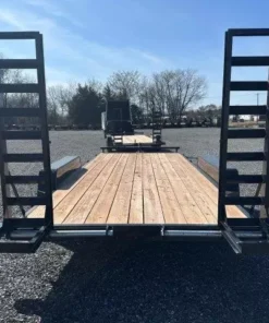 Alternative view of BWise 7 x 18 Low Profile LE Equipment Trailer – Ladder Ramps