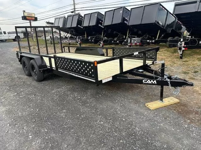 Cam Superline 7 x 16 Landscape Utility Trailer – Side ATV Ramps - Image 2
