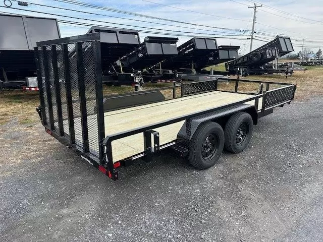 Cam Superline 7 x 16 Landscape Utility Trailer – Side ATV Ramps - Image 3