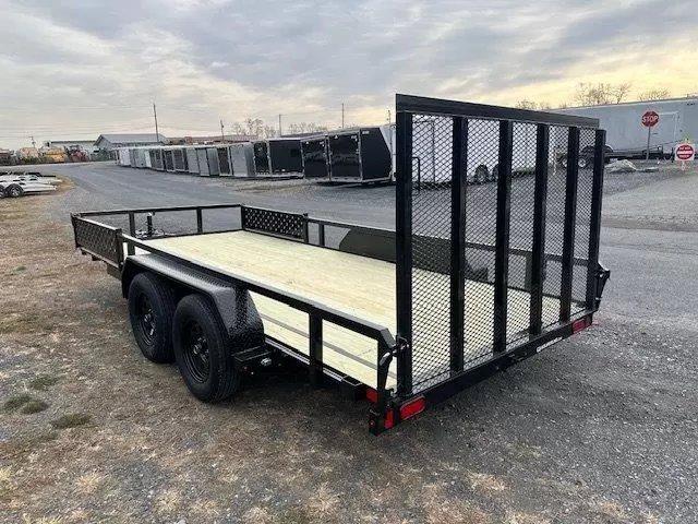 Cam Superline 7 x 16 Landscape Utility Trailer – Side ATV Ramps - Image 5