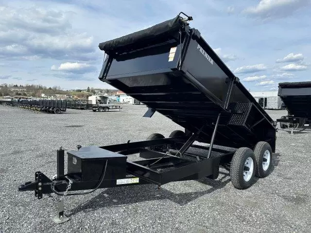 Premier 6 x 12 Low Profile Dump Trailer – Ladder Ramps - Image 2