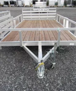 Alternative view of Sport Haven 7×12 Aluminum Utility Trailer – Side ATV Gate