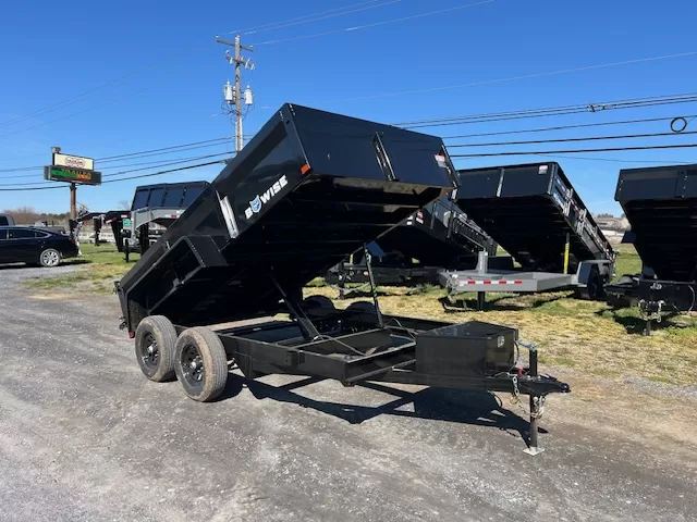 BWise 7 X 12 Dump Trailer 10K- Combo Gate & Ladder Ramps
