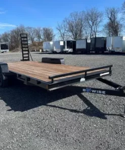 BWise 7 x 18 Low Profile LE Equipment Trailer – Ladder Ramps