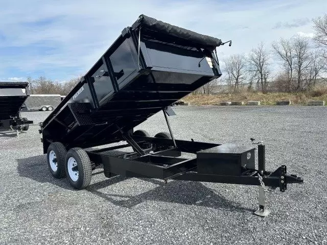 Premier 6 x 12 Low Profile Dump Trailer – Ladder Ramps